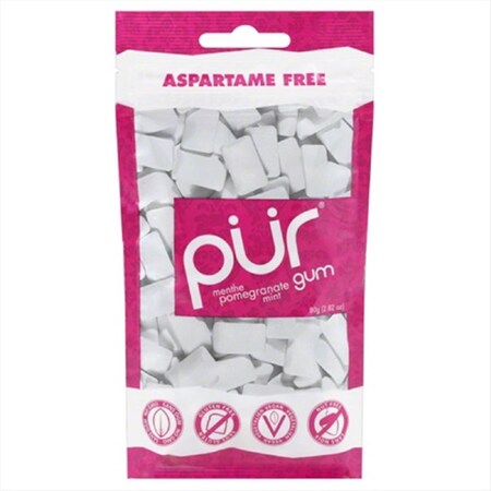 Pur Pomegranate Mint Gum, 2.82 oz, (Pack of 12)